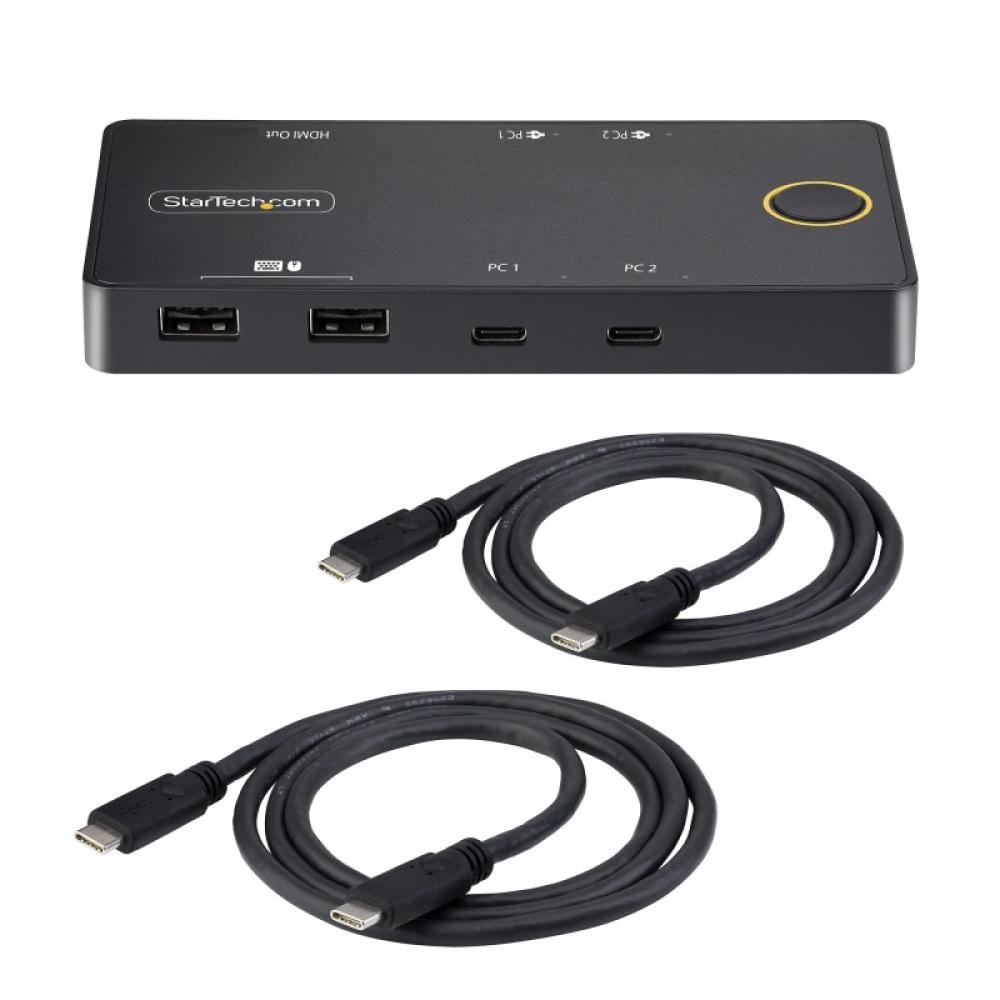 StarTech.com - C2-H46-UC2-PD-KVM interruptor KVM Negro