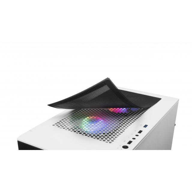 Mars Gaming - MCZW, Caja PC Compacta Premium, MicroATX, Panel+Frontal Mesh, Blanco