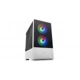 Mars Gaming - MCZW, Caja PC Compacta Premium, MicroATX, Panel+Frontal Mesh, Blanco
