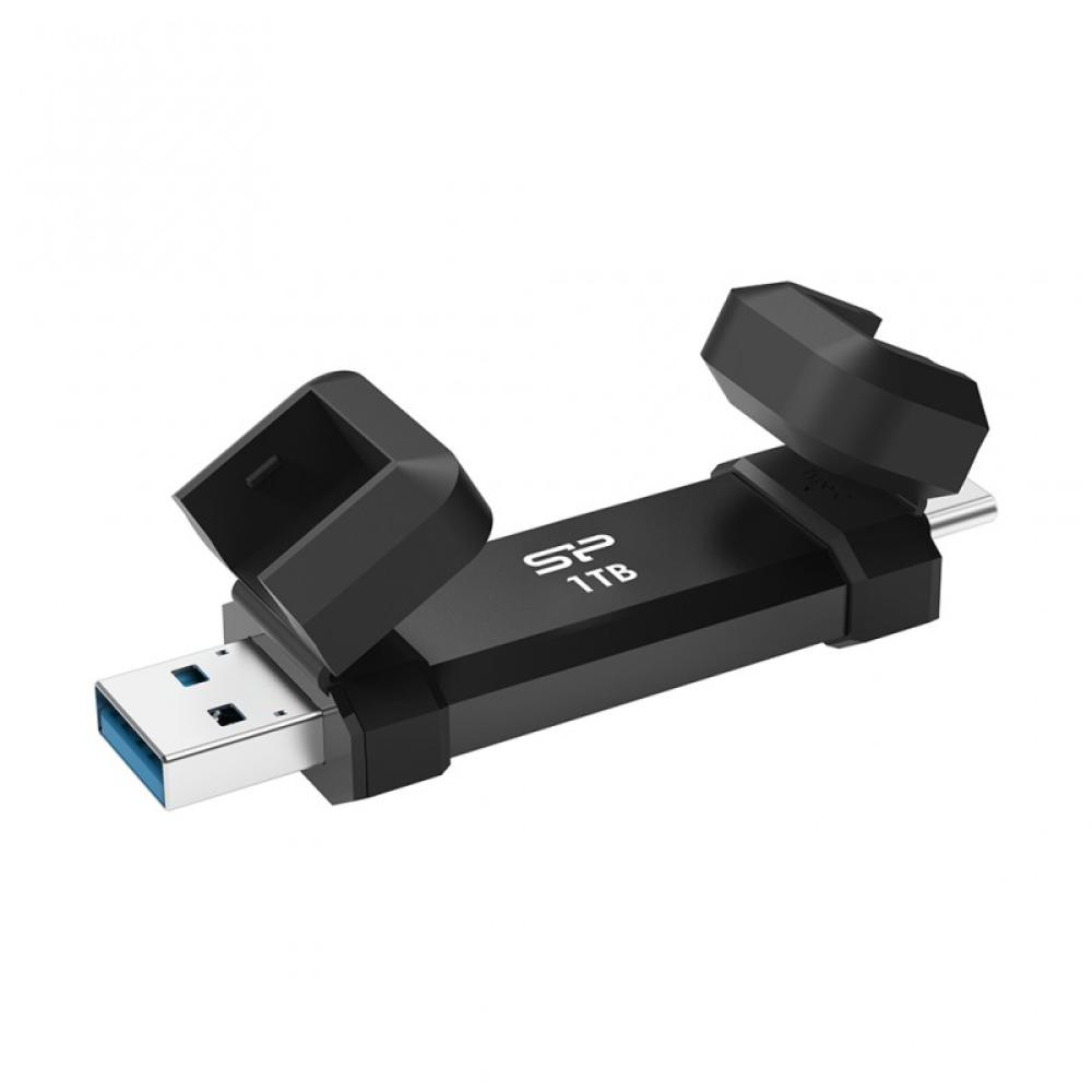 Silicon Power - DS72 unidad flash USB 1 TB USB Type-A / USB Type-C 3.2 Gen 2 (3.1 Gen 2) Negro