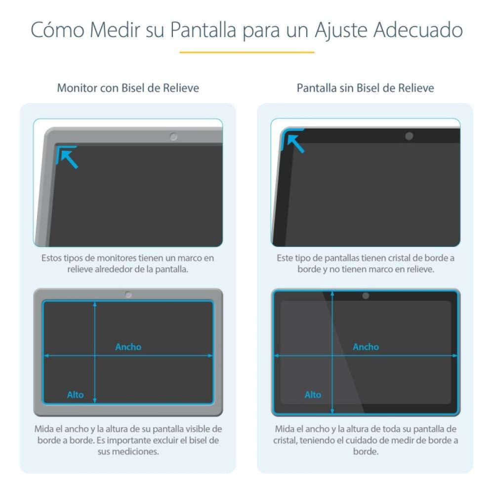 StarTech.com - Filtro de Privacidad Dorado de 24in para Monitor de 16:10 - Filtro Reversible - Filtro de Pantalla Brillante Remo
