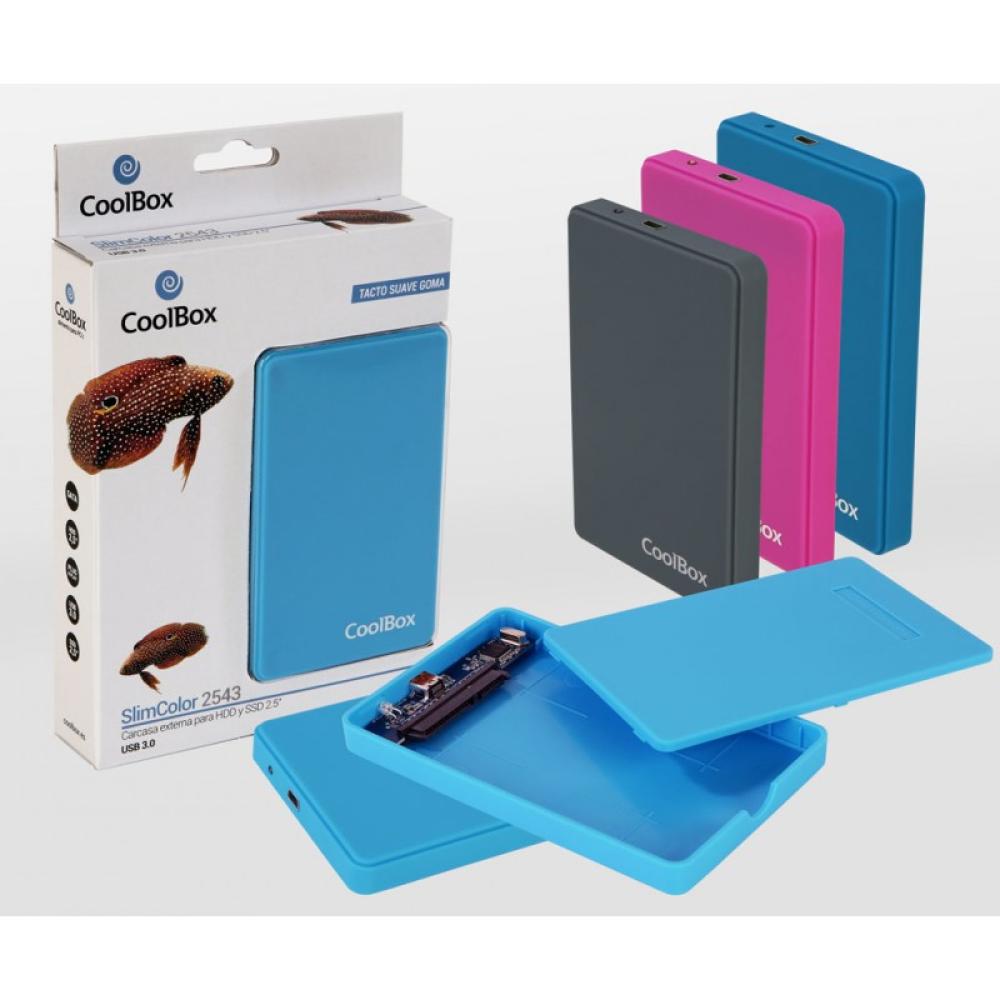 CoolBox - CAJA/CARCASA HDD/SSD 2.5" SLIMCOLOR SCG2543 GRIS USB3.2 GEN1