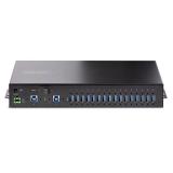 StarTech.com - Hub Ladrón USB 3.0 5Gb de 16 Puertos Industrial - Metal - Montaje en Rack/Superficie/DIN - Carga Compartida USB 1