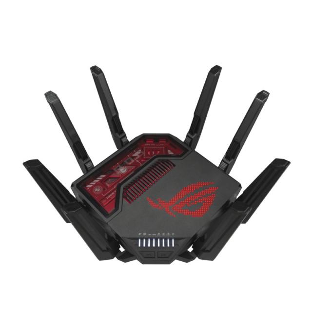 ASUS - ROG Rapture GT-BE19000 router inalámbrico Multi-Gigabit Ethernet Tribanda (2.4 GHz / 5 GHz / 6 GHz) Negro, Rojo