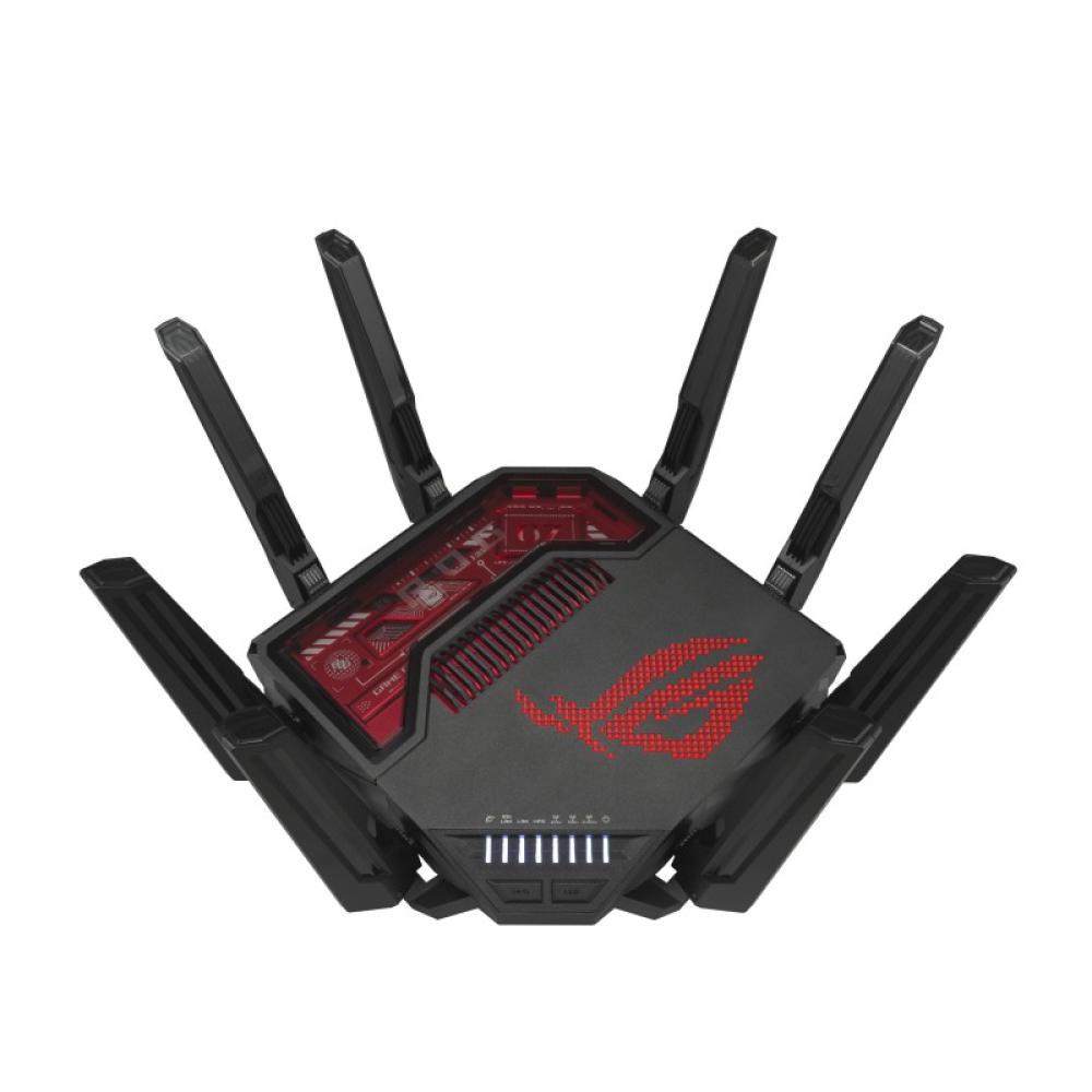 ASUS - ROG Rapture GT-BE19000 router inalámbrico Multi-Gigabit Ethernet Tribanda (2.4 GHz / 5 GHz / 6 GHz) Negro, Rojo