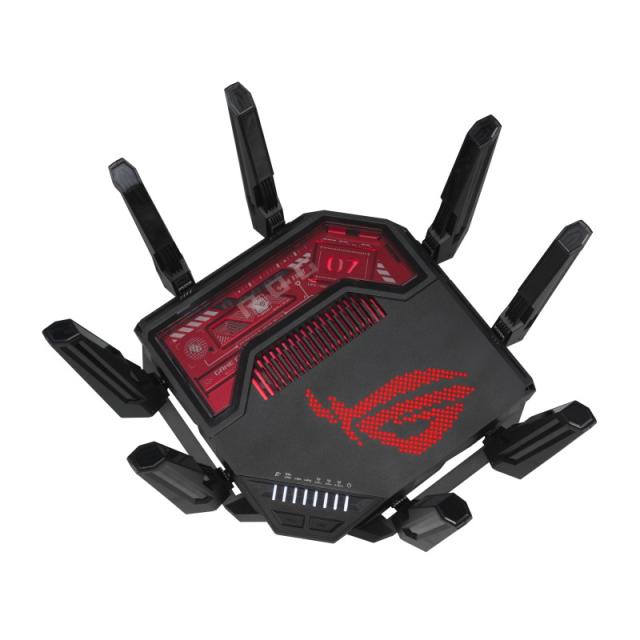 ASUS - ROG Rapture GT-BE19000 router inalámbrico Multi-Gigabit Ethernet Tribanda (2.4 GHz / 5 GHz / 6 GHz) Negro, Rojo