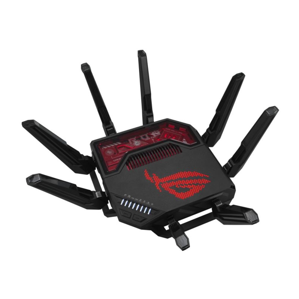 ASUS - ROG Rapture GT-BE19000 router inalámbrico Multi-Gigabit Ethernet Tribanda (2.4 GHz / 5 GHz / 6 GHz) Negro, Rojo