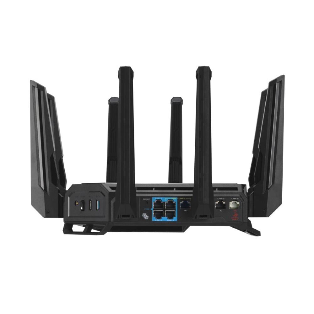 ASUS - ROG Rapture GT-BE19000 router inalámbrico Multi-Gigabit Ethernet Tribanda (2.4 GHz / 5 GHz / 6 GHz) Negro, Rojo