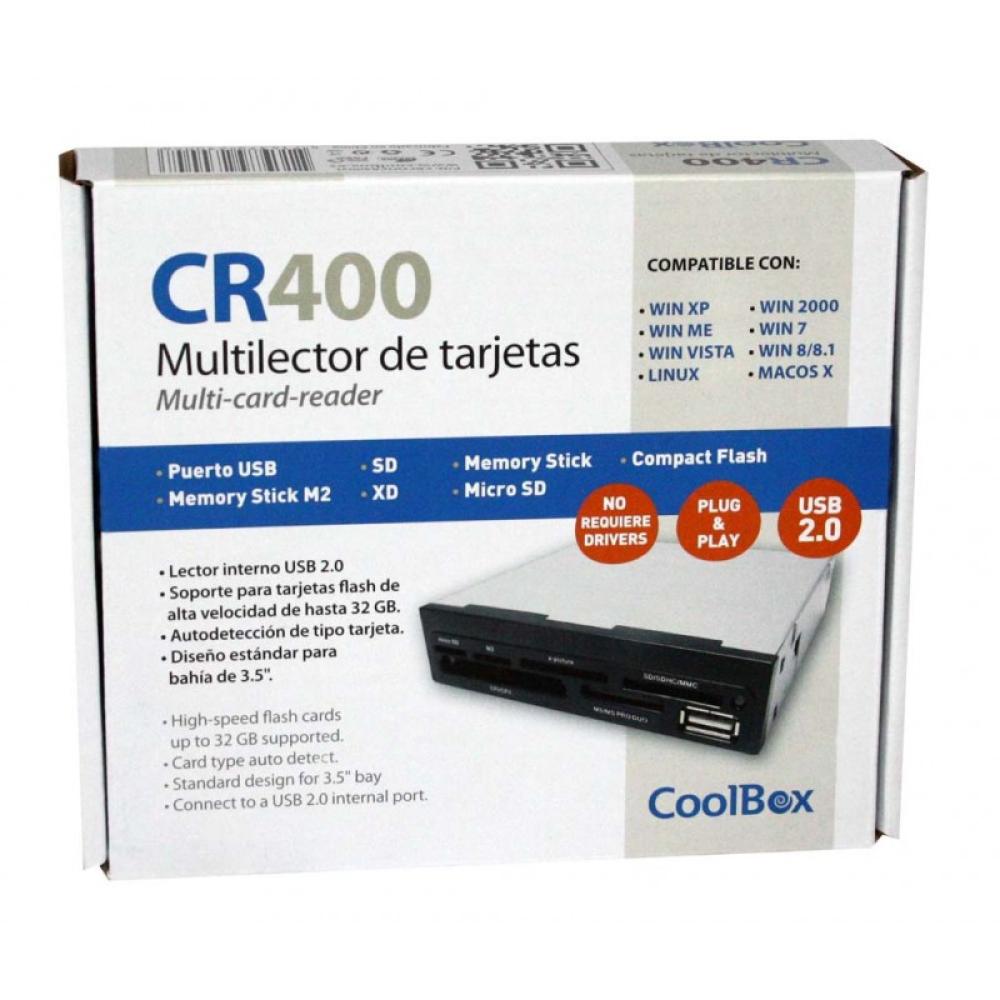 CoolBox - LECTOR DE TARJETAS INTERNO CR-400 V2 NEGRO