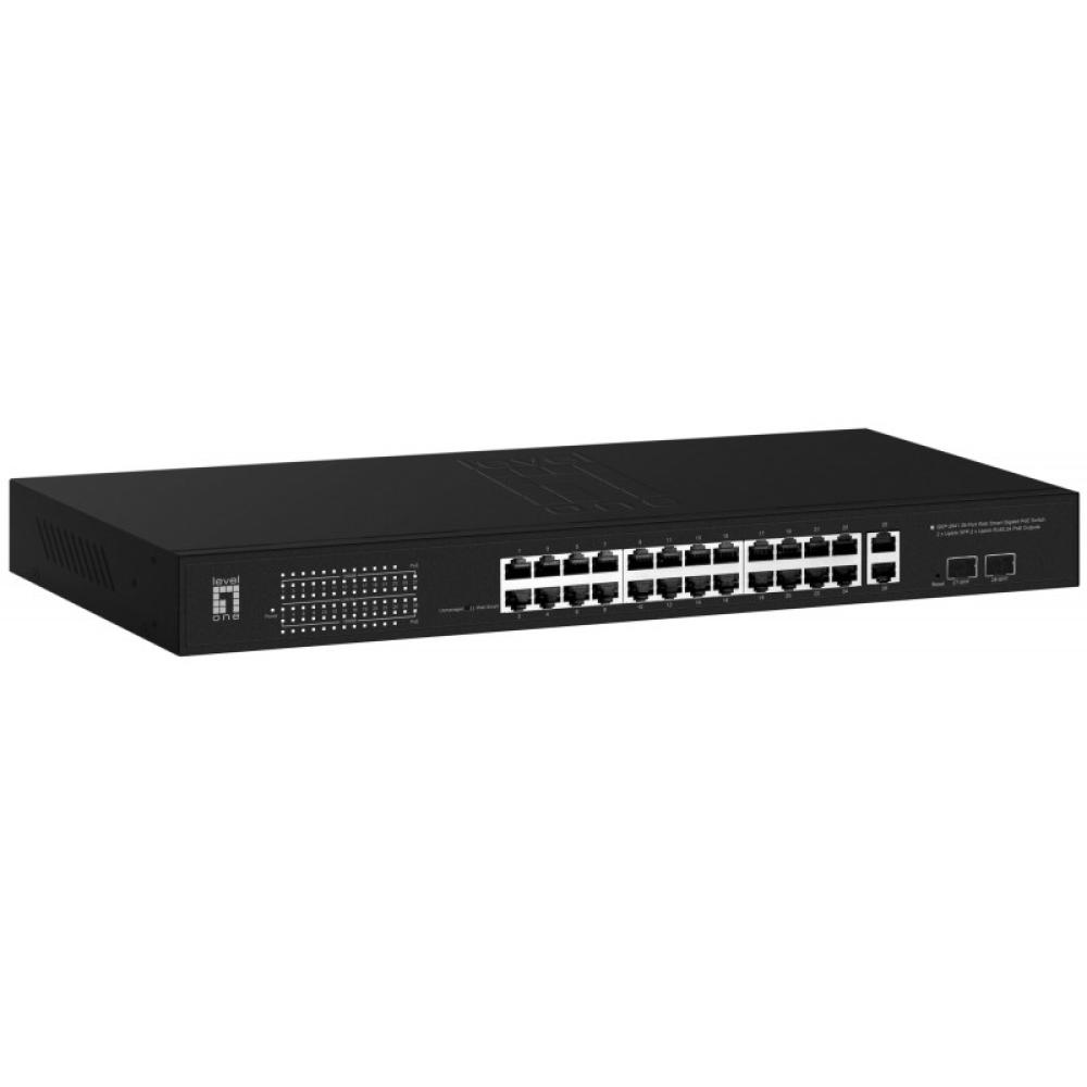 LevelOne - GEP-2841 switch Gestionado L2 Gigabit Ethernet (10/100/1000) Energía sobre Ethernet (PoE) 1U Negro