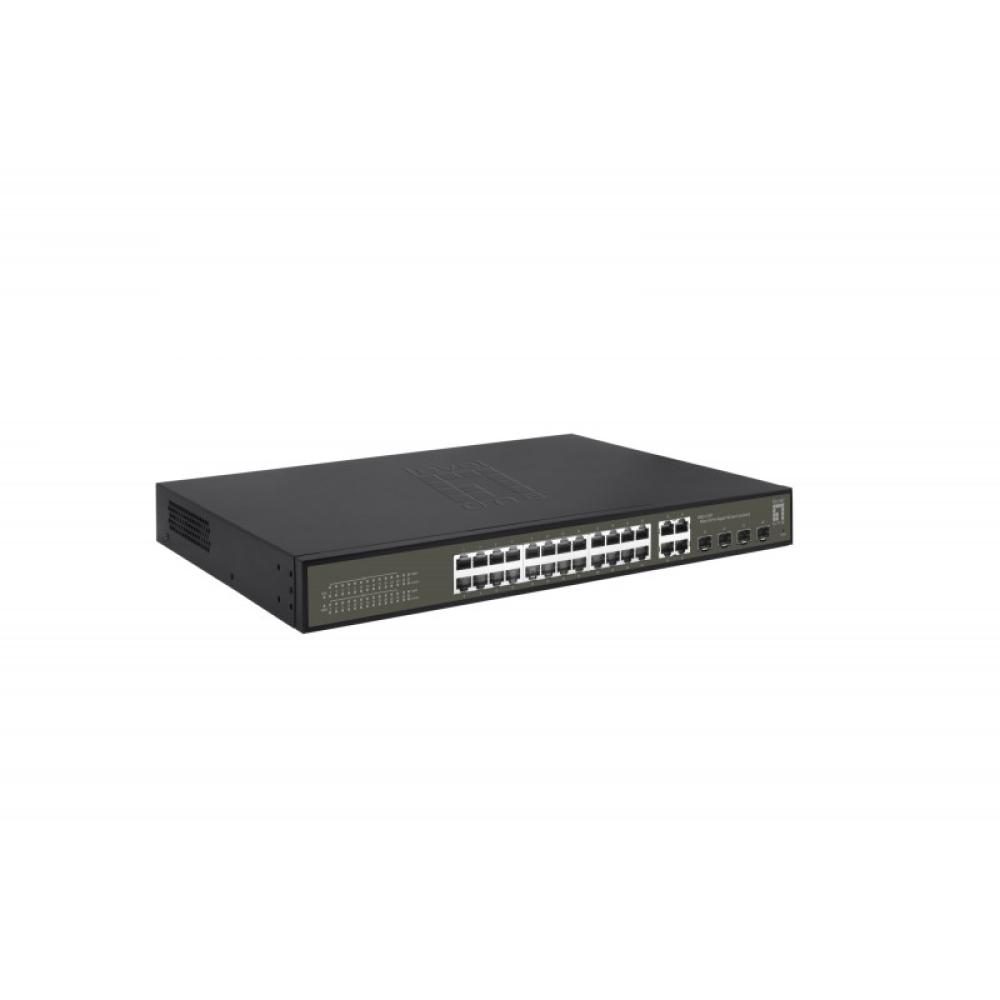 LevelOne - GES-2128P switch Gestionado L2 Gigabit Ethernet (10/100/1000) Energía sobre Ethernet (PoE) Negro