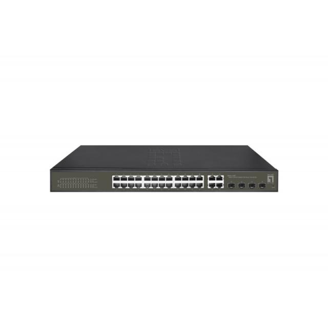 LevelOne - GES-2128P switch Gestionado L2 Gigabit Ethernet (10/100/1000) Energía sobre Ethernet (PoE) Negro