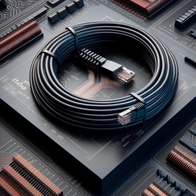 Phasak - Cable de Red Cat.6 UTP Solido CCA Cat.6 UTP Negro 3M