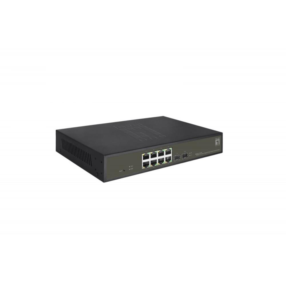 LevelOne - GES-2110P switch Gestionado L2 Gigabit Ethernet (10/100/1000) Energía sobre Ethernet (PoE) Negro