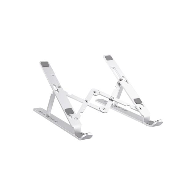 T''nB - iClick Notebook Aluminium Stand Soporte para ordenador portátil y tableta Plata 43,2 cm (17")