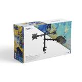 TooQ - Soporte de Mesa para 2 Pantallas 17"-32" y Portátil, Negro