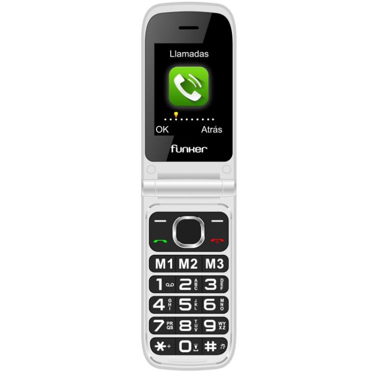 Funker - C250 COMFORT POWER 4G 6,1 cm (2.4") 128 g Gris Teléfono para personas mayores