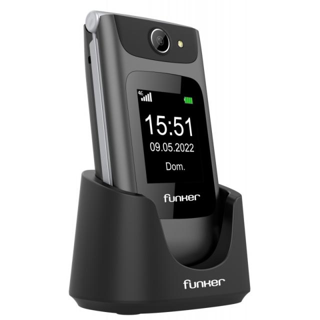 Funker - C250 COMFORT POWER 4G 6,1 cm (2.4") 128 g Gris Teléfono para personas mayores