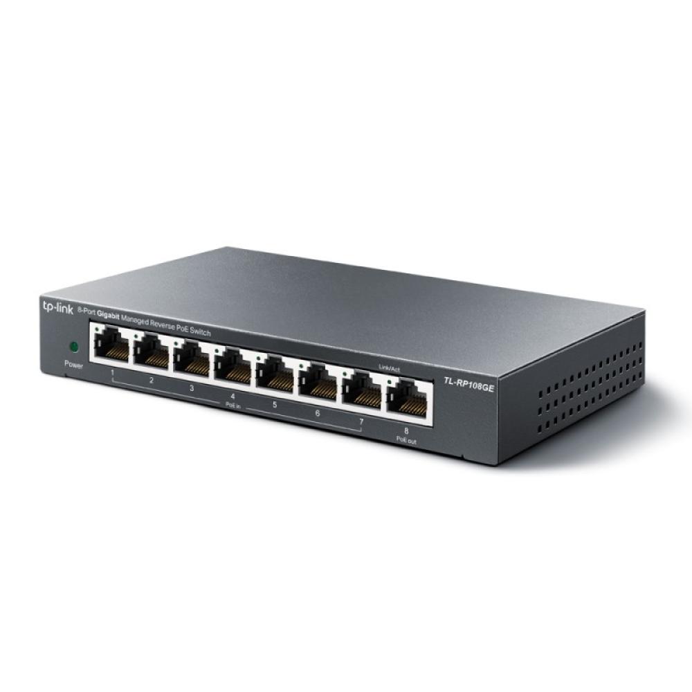 TP-Link - TL-RP108GE switch Gestionado L2 Gigabit Ethernet (10/100/1000) Energía sobre Ethernet (PoE) Negro