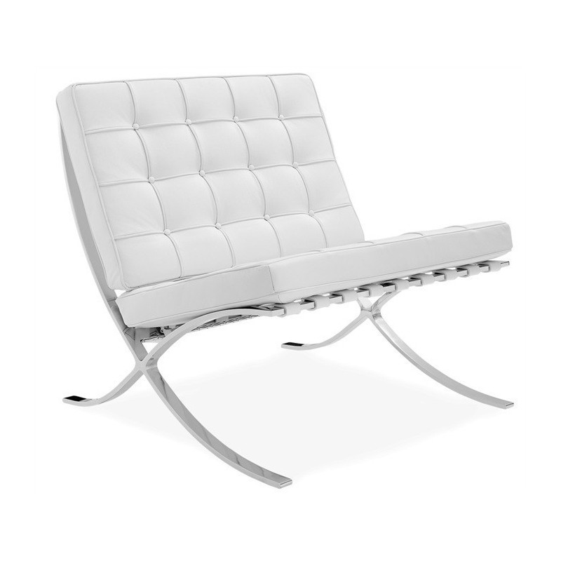 Silla BARNA, diseÃ±o, piel top blanca