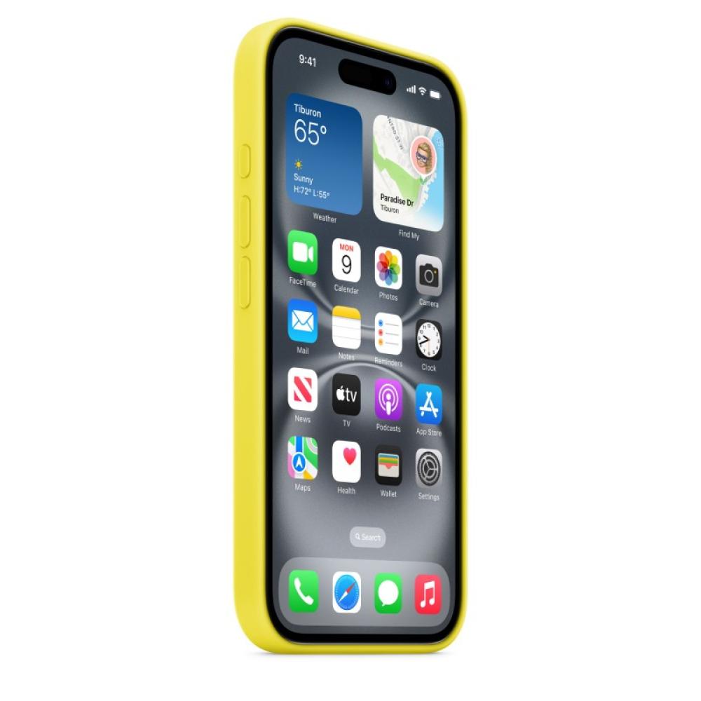 Apple - Funda de silicona con MagSafe para el iPhone 16 - Amarillo carambola