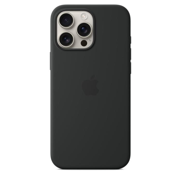 Apple - Funda de silicona con MagSafe para el iPhone 16 Pro Max - Negro