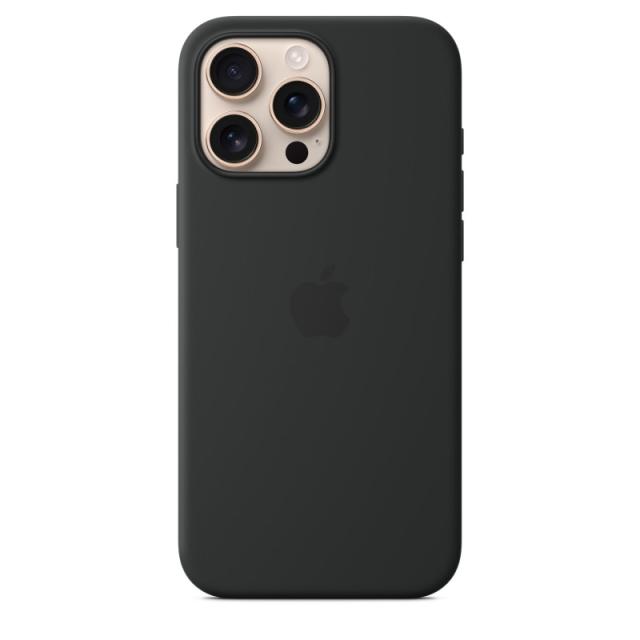 Apple - Funda de silicona con MagSafe para el iPhone 16 Pro Max - Negro