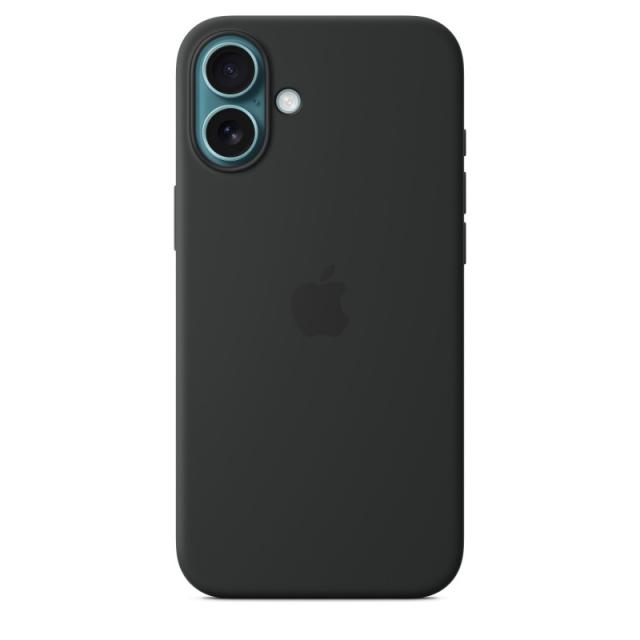 Apple - Funda de silicona con MagSafe para el iPhone 16 Plus - Negro