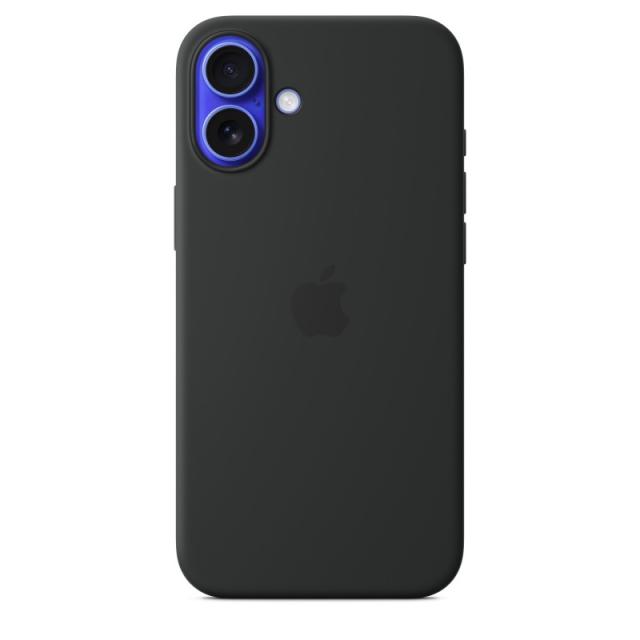 Apple - Funda de silicona con MagSafe para el iPhone 16 Plus - Negro
