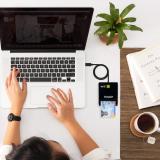 TooQ - Lector de Tarjetas Inteligentes DNIe SIM USB-C, Negro