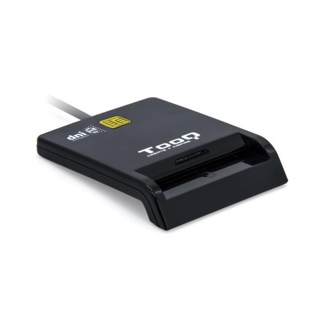 TooQ - Lector de Tarjetas Inteligentes DNIe SIM USB-C, Negro