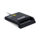 TooQ - Lector de Tarjetas Inteligentes DNIe SIM USB-C, Negro
