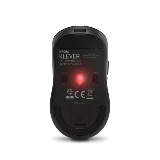 Krom - Klever ratón Juego mano derecha RF inalámbrico Óptico 10000 DPI - NXKROMKLEVERBK