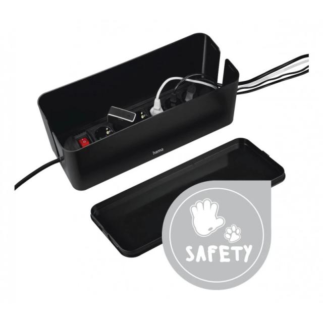 Hama - Maxi Piso Caja de cables Negro 1 pieza(s)