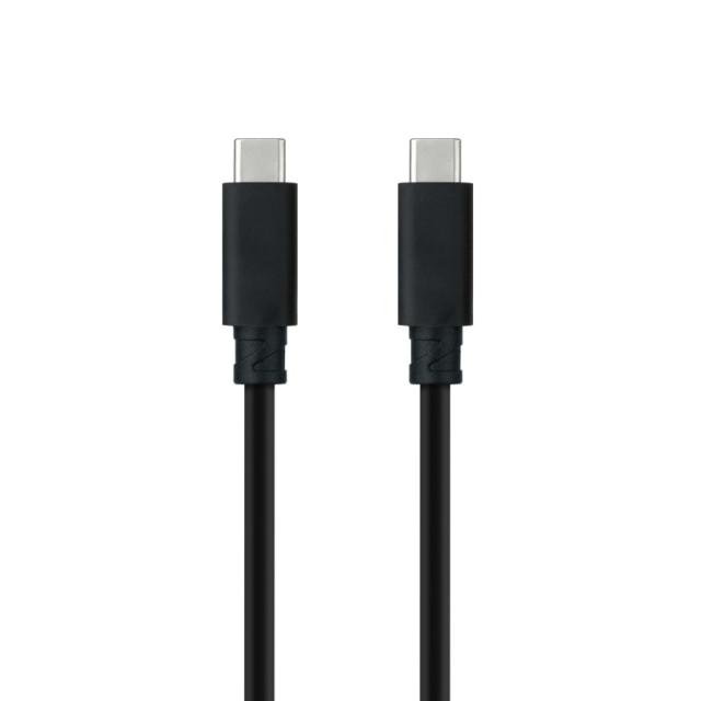 Nanocable - Cable USB 3.1 Gen2 10Gbps 5A, 4K/60Hz, USB-C/M-USB-C/M, Negro, 0.5 m
