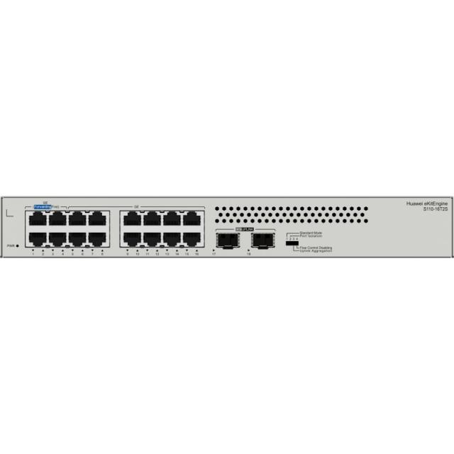 HUAWEI eKit - S110 Series S110-16T2S No administrado L2 Gigabit Ethernet (10/100/1000) Gris