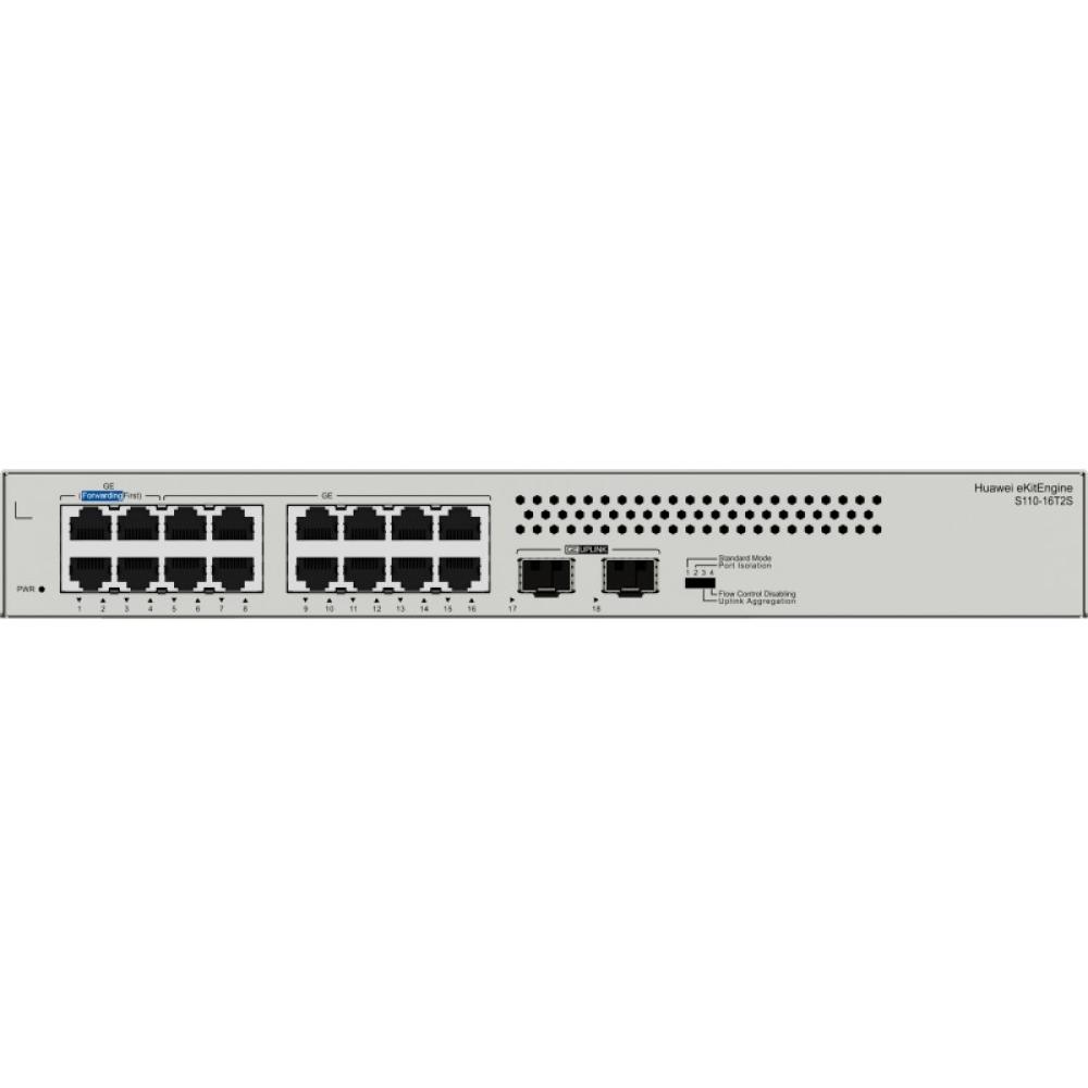 HUAWEI eKit - S110 Series S110-16T2S No administrado L2 Gigabit Ethernet (10/100/1000) Gris