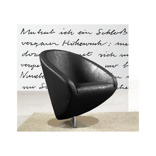 Sillón NAIF, similpiel negra