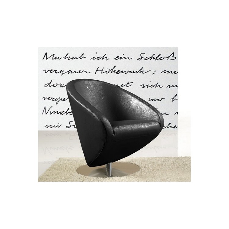 Sillón NAIF, similpiel negra