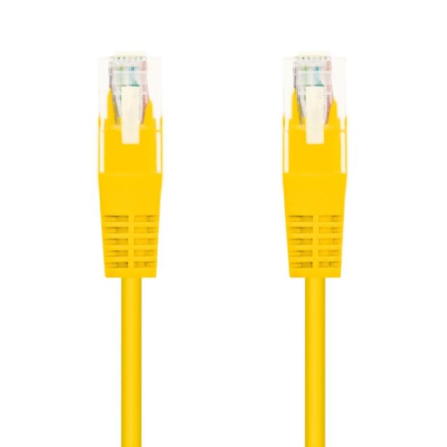 Nanocable - Cable Red Latiguillo RJ45 CAT.6 UTP AWG24, Amarillo, 30 cm