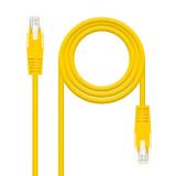 Nanocable - Cable Red Latiguillo RJ45 CAT.6 UTP AWG24, Amarillo, 30 cm