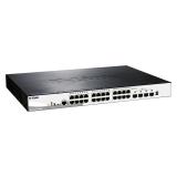 D-Link - DGS-1510-28XMP Gestionado L2/L3 Gigabit Ethernet (10/100/1000) Energía sobre Ethernet (PoE) Negro, Gris