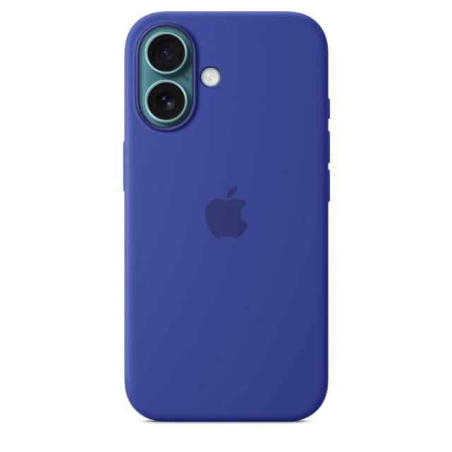 Apple - Funda de silicona con MagSafe para el iPhone 16 - Azul ultramar