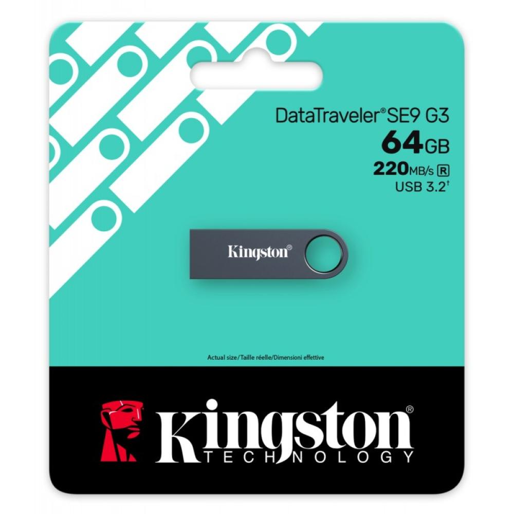 Kingston Technology - DataTraveler 64 GB SE9 G3 - Níquel oscuro