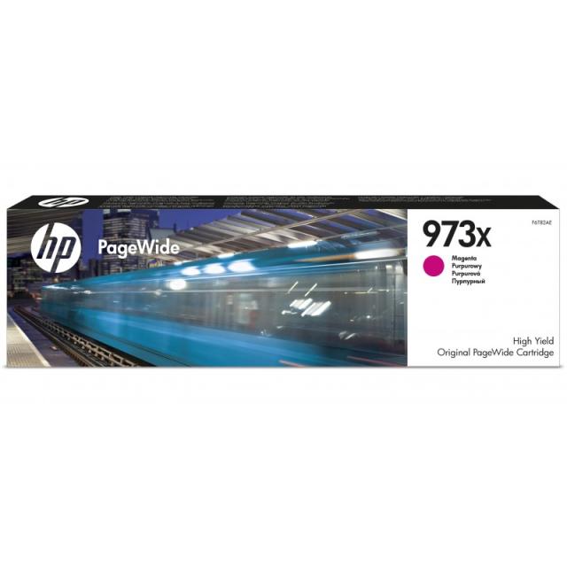 HP - Cartucho magenta original PageWide 973X de alto rendimiento