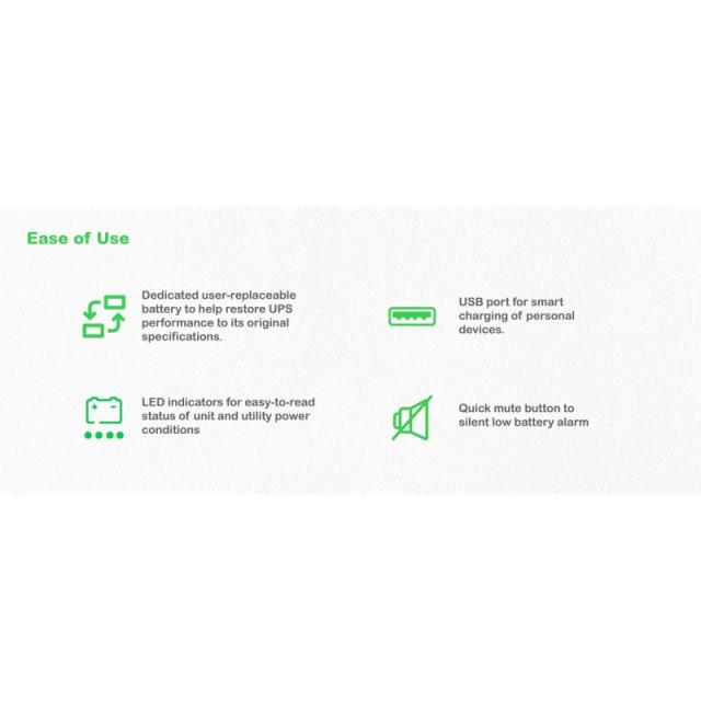 APC - BE500G2-GR sistema de alimentación ininterrumpida (UPS) En espera (Fuera de línea) o Standby (Offline) 0,5 kVA 300 W