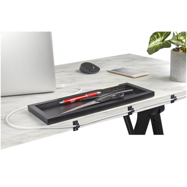 StarTech.com - 100 Clips de Gestión de Cableado Adhesivos - Negro - Organizador de Cableado para Escritorios/Oficinas - - CBMCC1