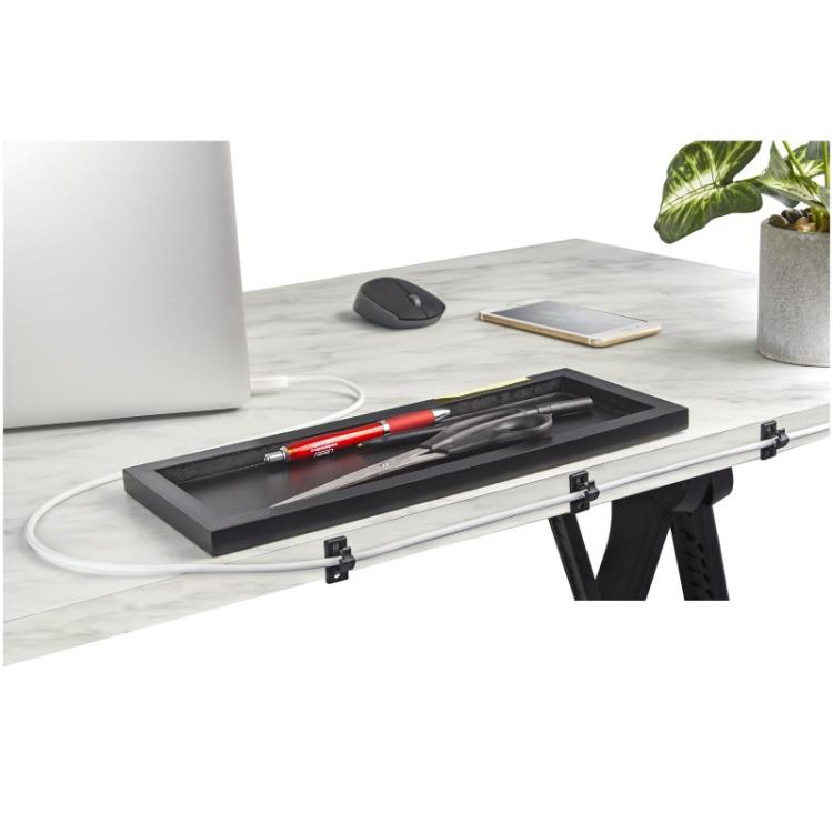 StarTech.com - 100 Clips de Gestión de Cableado Adhesivos - Negro - Organizador de Cableado para Escritorios/Oficinas - - CBMCC1