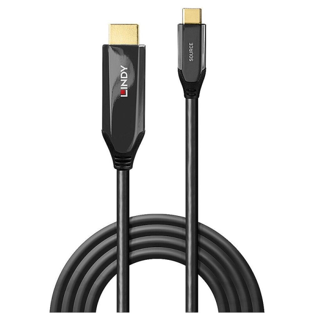 Lindy - 43369 adaptador de cable de vídeo 3 m USB Tipo C HDMI tipo A (Estándar) Negro