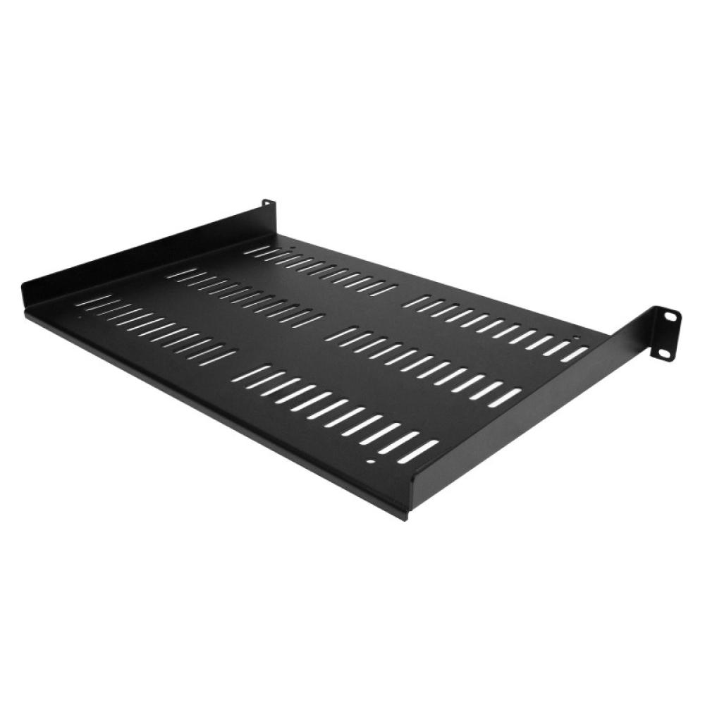 StarTech.com - Estante Ventilado 1U para Armario Rack de Servidores - Bandeja Universal Voladiza para Mont - SHELF-1U-12-FIXED-V
